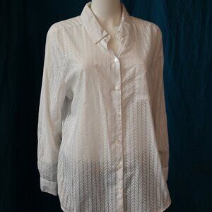 White button-down blouse